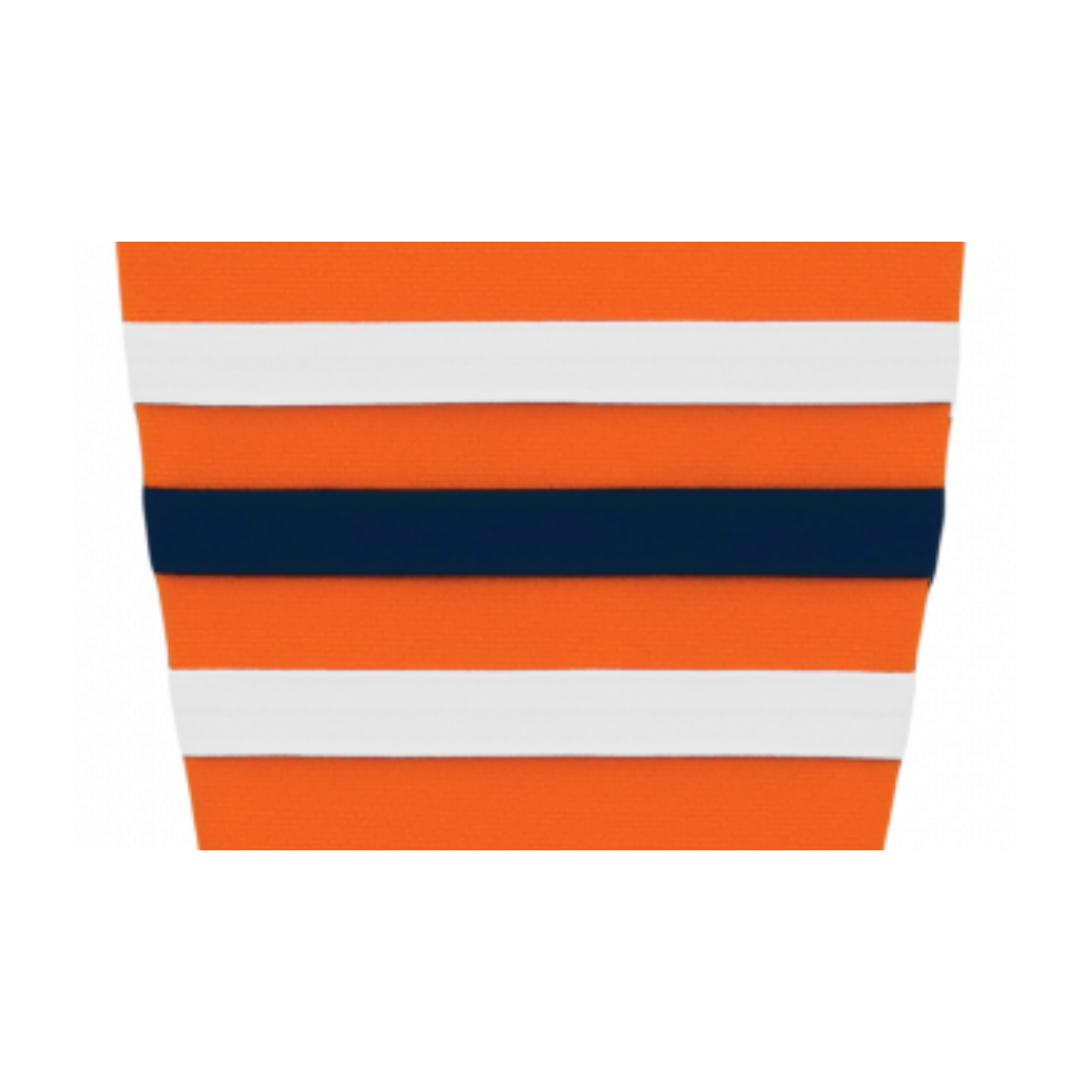 Athletic Knit (AK) HS2100-369 2017 Edmonton Oilers Orange Mesh Ice Hockey Socks - PSH Sports