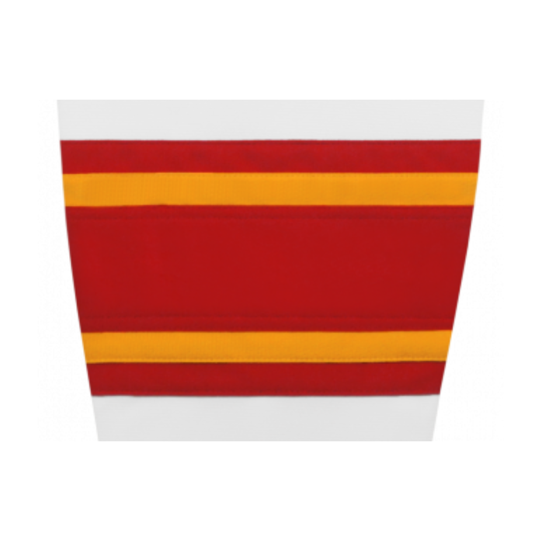 Athletic Knit (AK) HS2100-472 2021 Calgary Flames White Mesh Ice Hockey Socks - PSH Sports