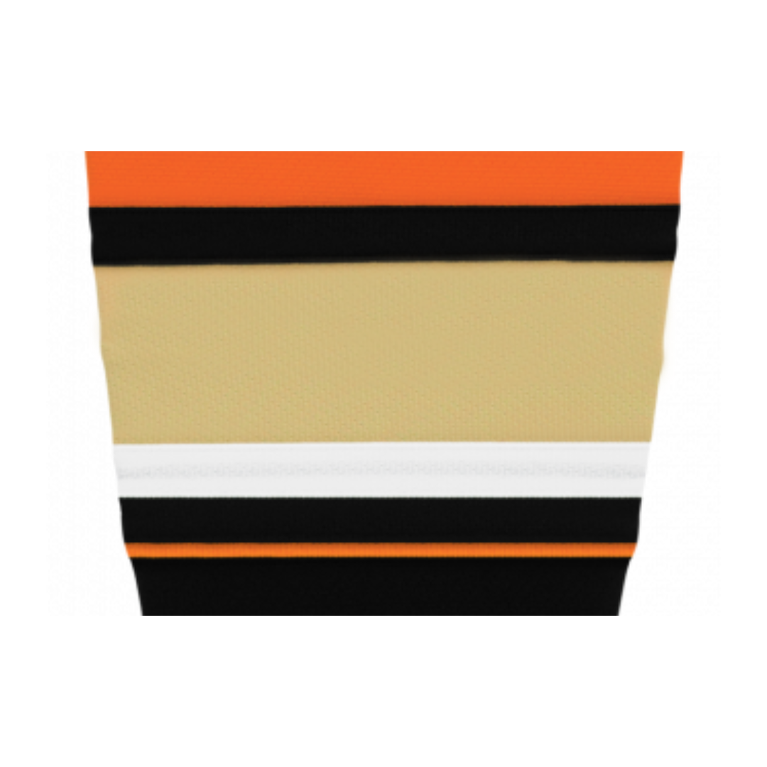 Athletic Knit (AK) HS2100-538 2014 Anaheim Ducks Orange/Black Mesh Ice Hockey Socks - PSH Sports