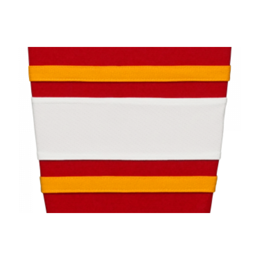 Athletic Knit (AK) HS2100-885 Vintage Calgary Flames Red Mesh Ice Hockey Socks - PSH Sports