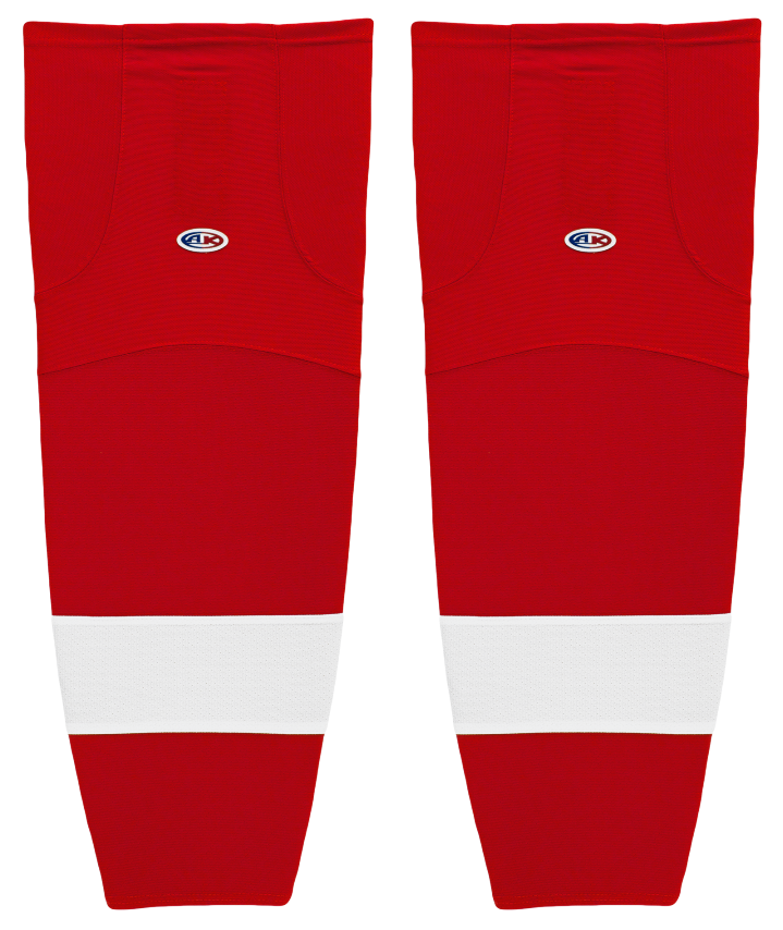 Athletic Knit (AK) HS2100-202 Detroit Red Wings Red Mesh Ice Hockey Socks - PSH Sports