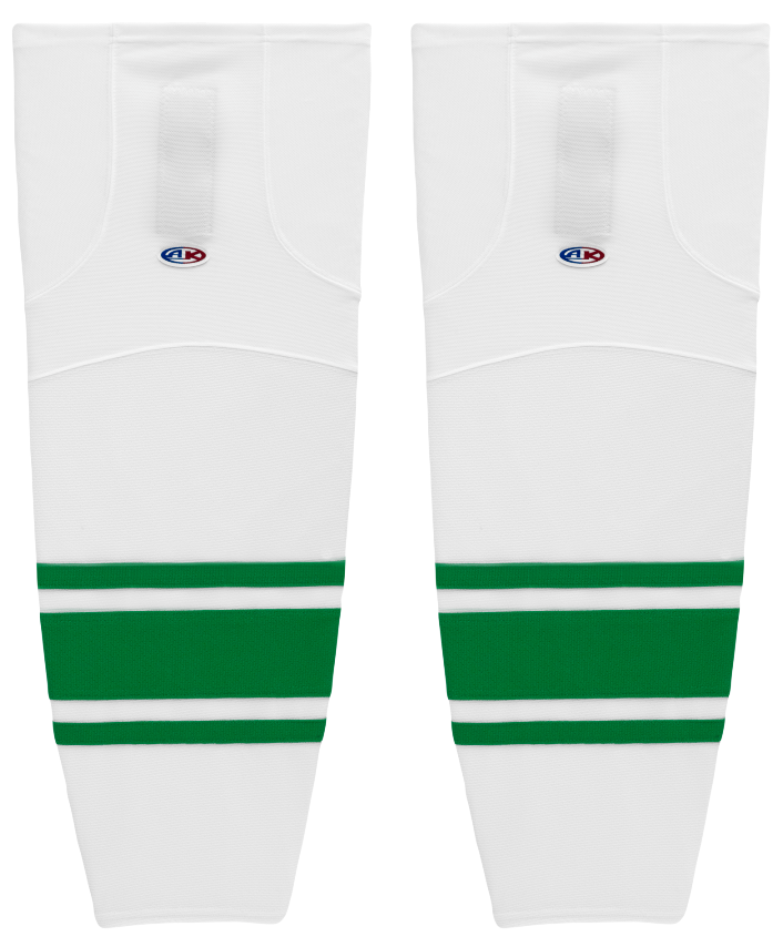 Athletic Knit (AK) HS2100-211 Toronto St. Pats White/Kelly Green Mesh Ice Hockey Socks - PSH Sports