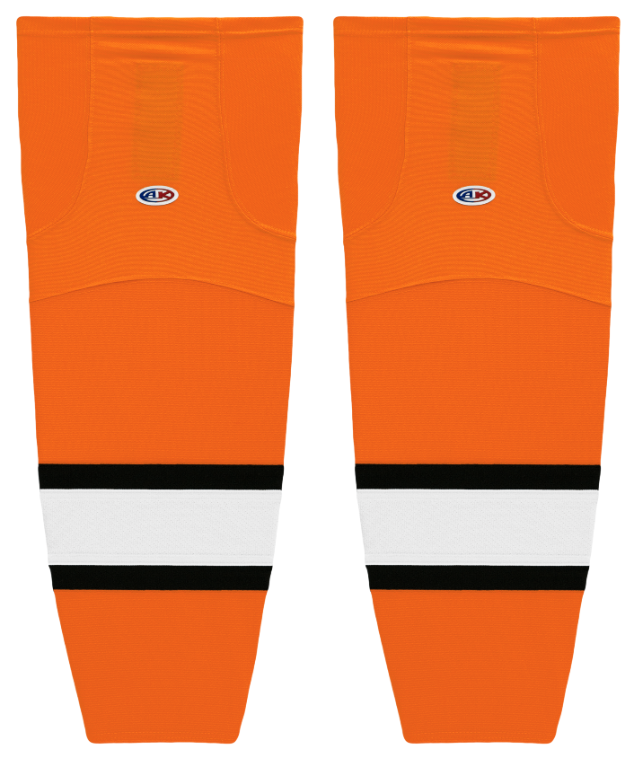 Athletic Knit (AK) HS2100-330 Orange/Black/White Mesh Ice Hockey Socks - PSH Sports