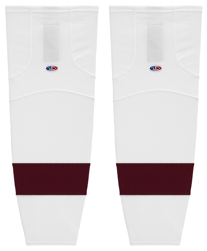 Athletic Knit (AK) HS2100-481 Peterborough Petes White Mesh Ice Hockey Socks - PSH Sports
