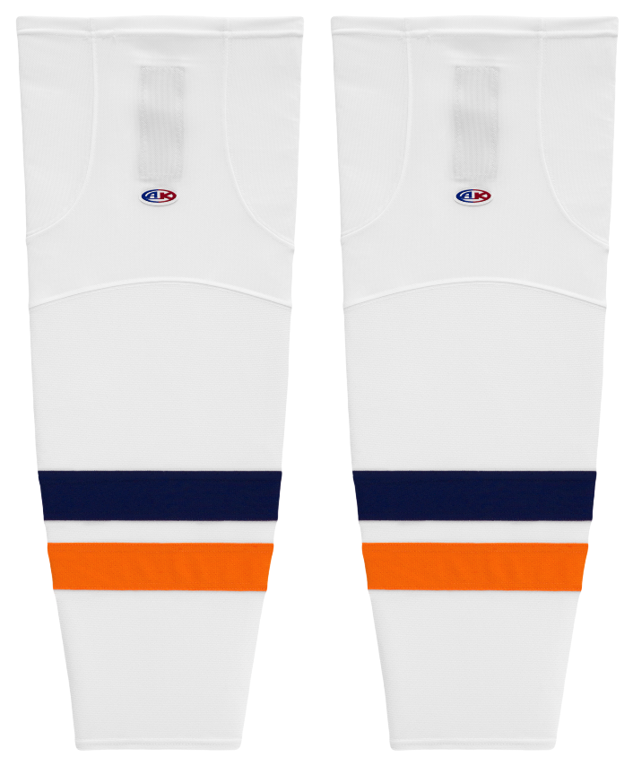 Athletic Knit (AK) HS2100-511 New York Islanders White Mesh Ice Hockey Socks - PSH Sports