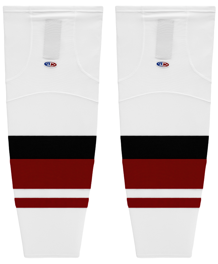 Athletic Knit (AK) HS2100-583 2015 Arizona Coyotes White Mesh Ice Hockey Socks - PSH Sports