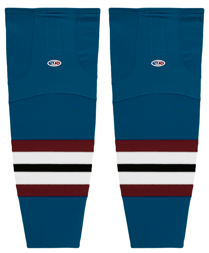 Athletic Knit (AK) HS2100-645 Colorado Avalanche Third Capital Blue Mesh Ice Hockey Socks - PSH Sports