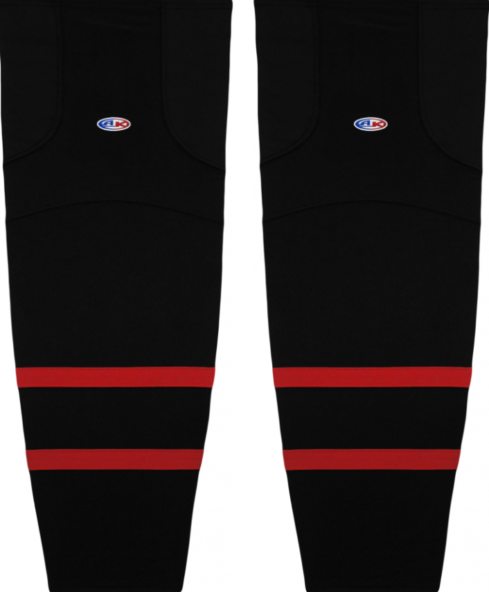 Athletic Knit (AK) HS2100-700 2021 Ottawa Senators Black Mesh Ice Hockey Socks - PSH Sports