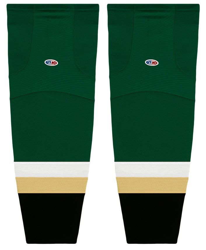 Athletic Knit (AK) HS2100-792 New Texas (Dallas) Stars Dark Green Mesh Ice Hockey Socks - PSH Sports