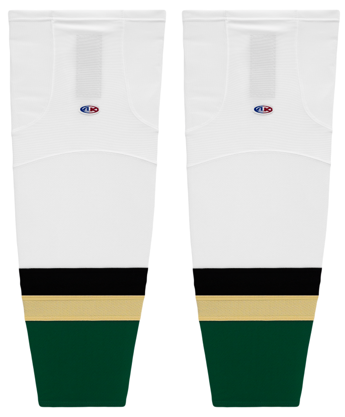Athletic Knit (AK) HS2100-793 New Texas (Dallas) Stars White Mesh Ice Hockey Socks - PSH Sports