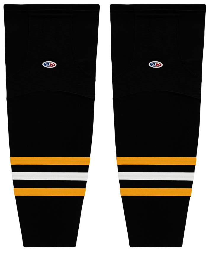 Athletic Knit (AK) HS2100-816 2014 Pittsburgh Penguins Third Black Mesh Ice Hockey Socks - PSH Sports