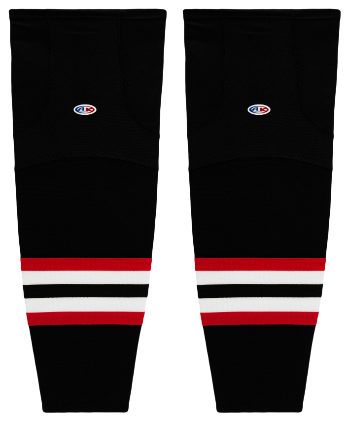 Athletic Knit (AK) HS2100-936 2009 Ottawa Senators Third Black Mesh Ice Hockey Socks - PSH Sports