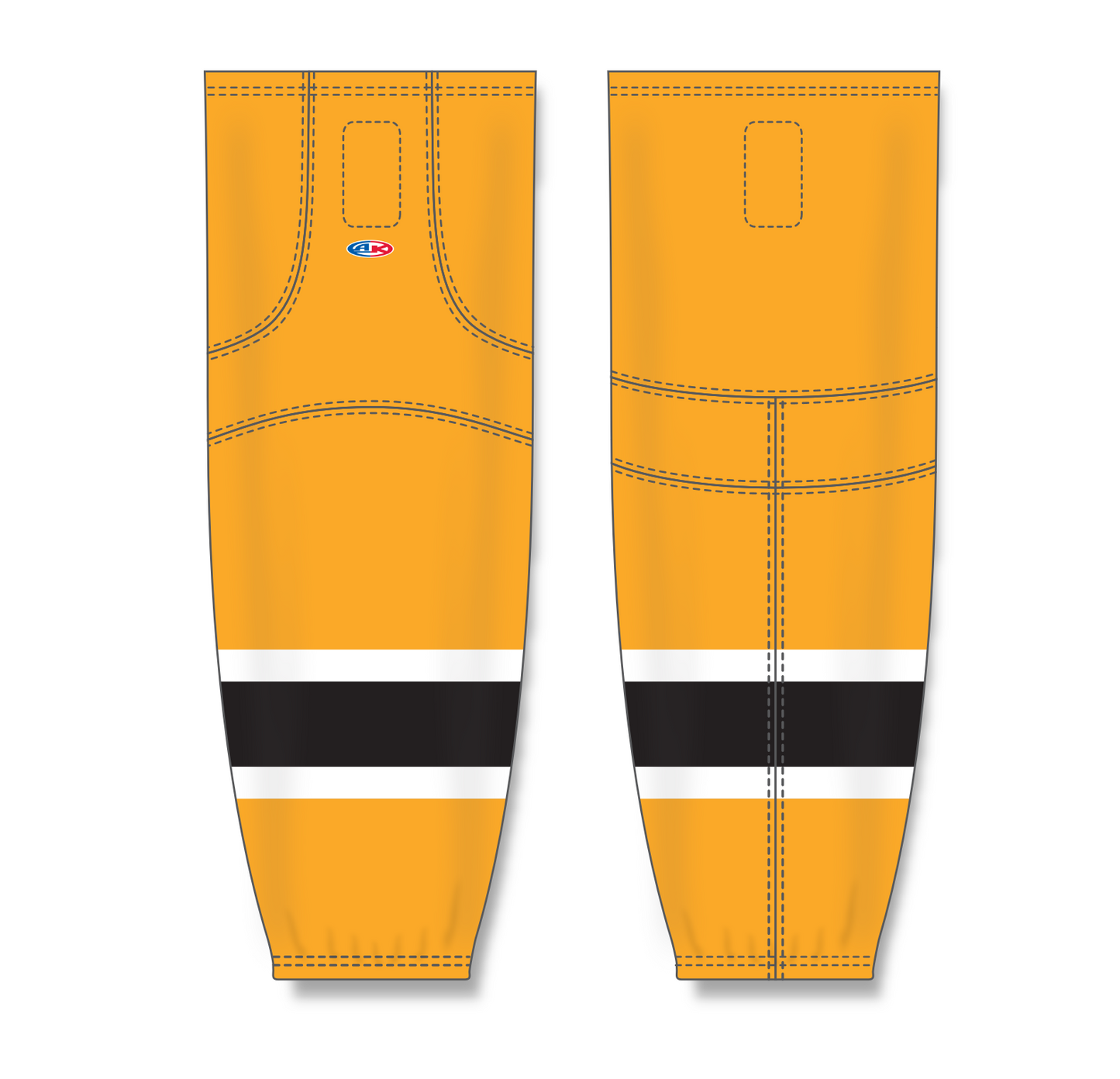 Athletic Knit (AK) HS2100 Tuscan Gold Mesh Cut & Sew Ice Hockey Socks - PSH Sports
