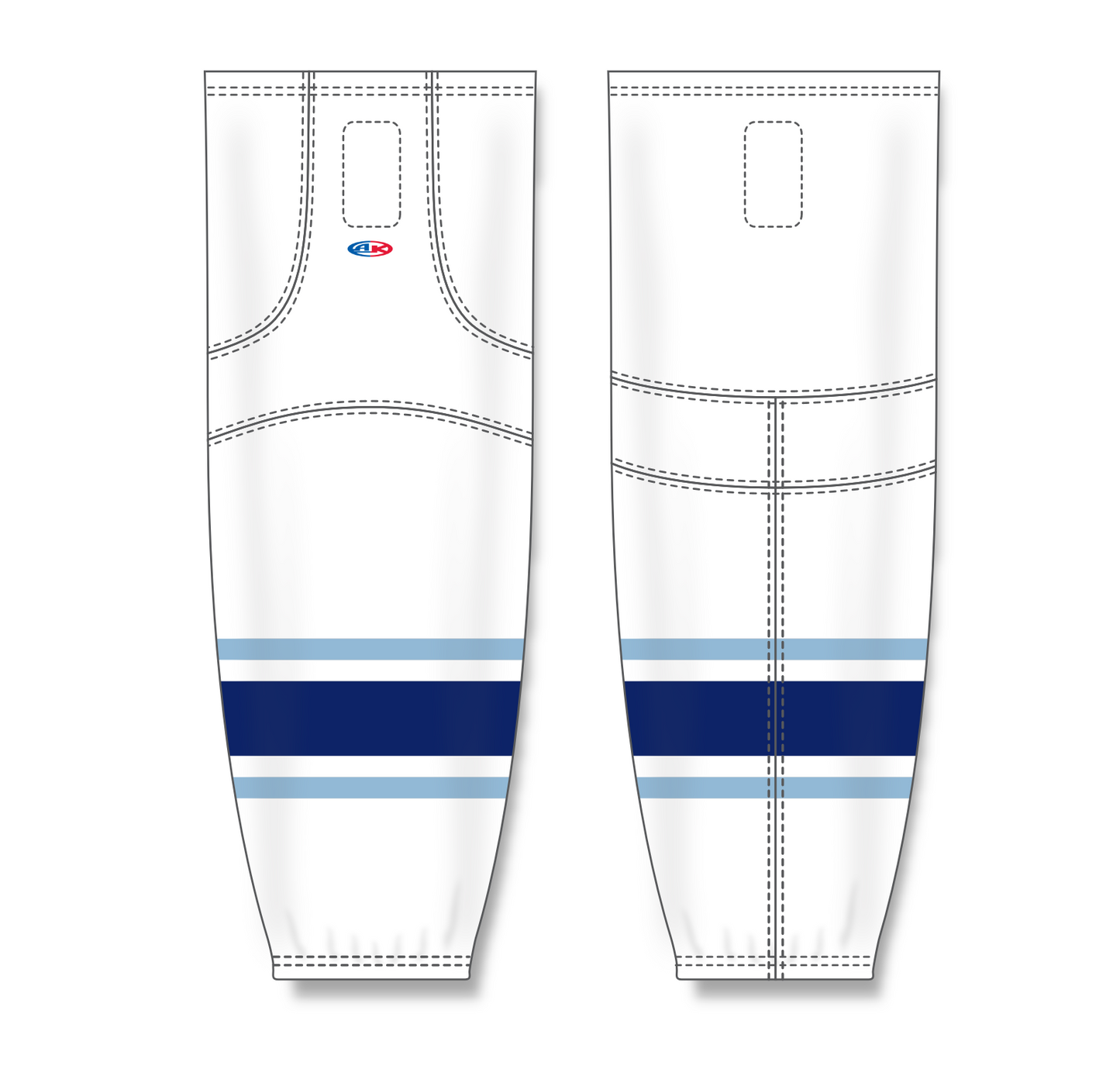 Athletic Knit (AK) HS2100 University of Maine Black Bears White Mesh Cut & Sew Ice Hockey Socks - PSH Sports