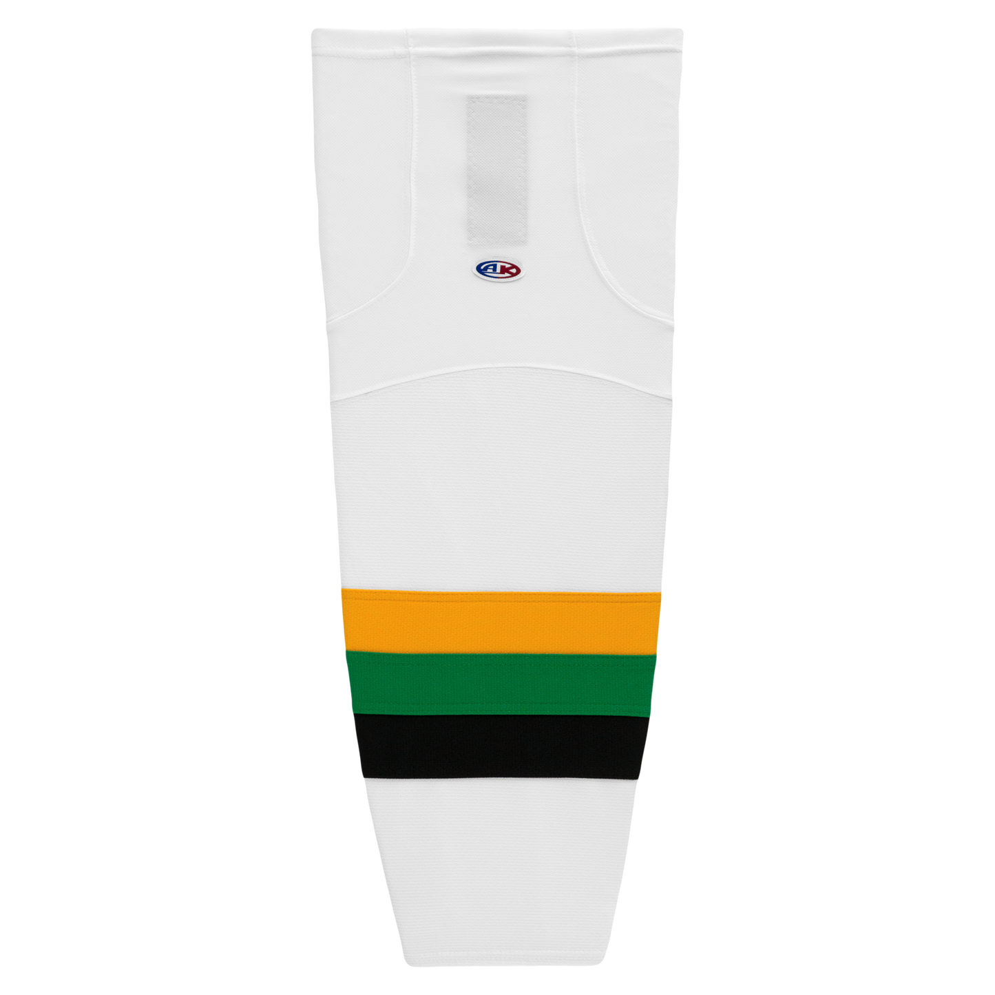 Athletic Knit (AK) HS2100-407 Minnesota North Stars White with Black Stripe Mesh Ice Hockey Socks - PSH Sports