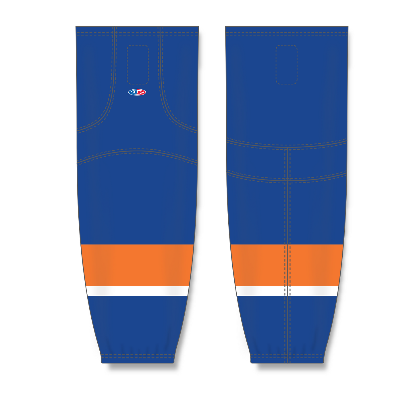 Athletic Knit (AK) HS2100 2010 New York Islanders Royal Blue Mesh Cut & Sew Ice Hockey Socks - PSH Sports