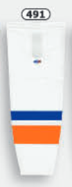 Athletic Knit (AK) HS2100-491 2010 New York Islanders White Mesh Ice Hockey Socks - PSH Sports