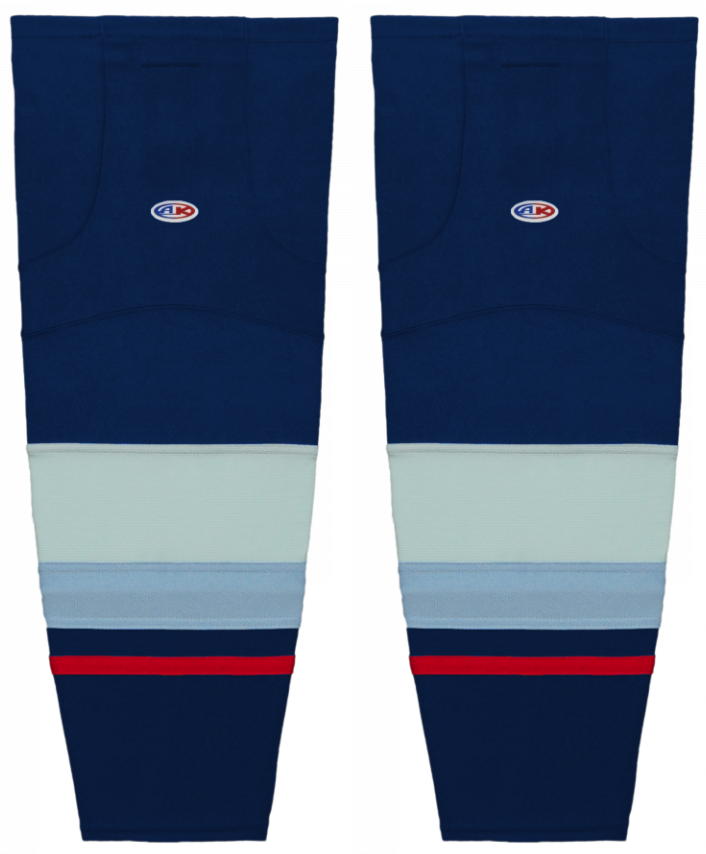 Athletic Knit (AK) HS2100-500 2021 Seattle Kraken Navy Mesh Ice Hockey Socks - PSH Sports