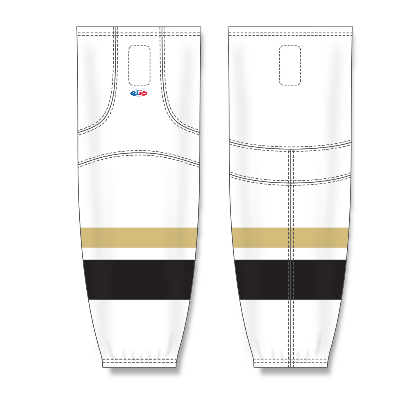 Athletic Knit (AK) HS2100 New Pittsburgh Penguins Third White Mesh Cut & Sew Ice Hockey Socks - PSH Sports