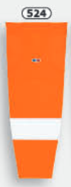 Athletic Knit (AK) HS2100-524 2011 Philadelphia Flyers Orange Mesh Ice Hockey Socks - PSH Sports