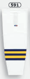 Athletic Knit (AK) HS2100-591 2011 University of Michigan Wolverines White Mesh Ice Hockey Socks - PSH Sports