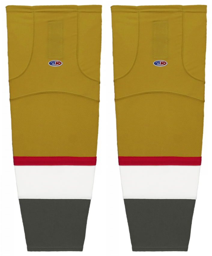 Athletic Knit (AK) HS2100-625 2021 Las Vegas Golden Knights Third Knights Gold Ice Hockey Socks - PSH Sports