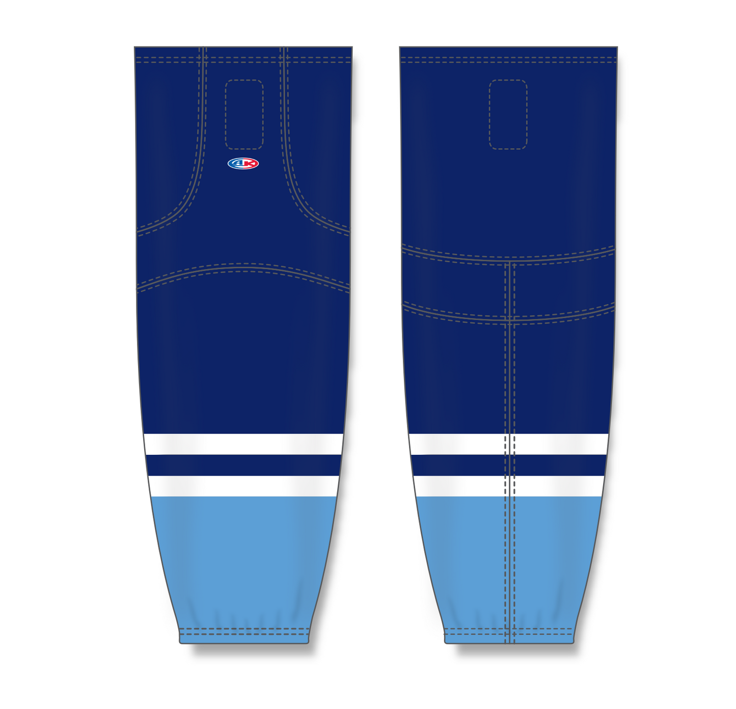 Athletic Knit (AK) HS2100 2010 Florida Panthers Third Navy Mesh Cut & Sew Ice Hockey Socks - PSH Sports