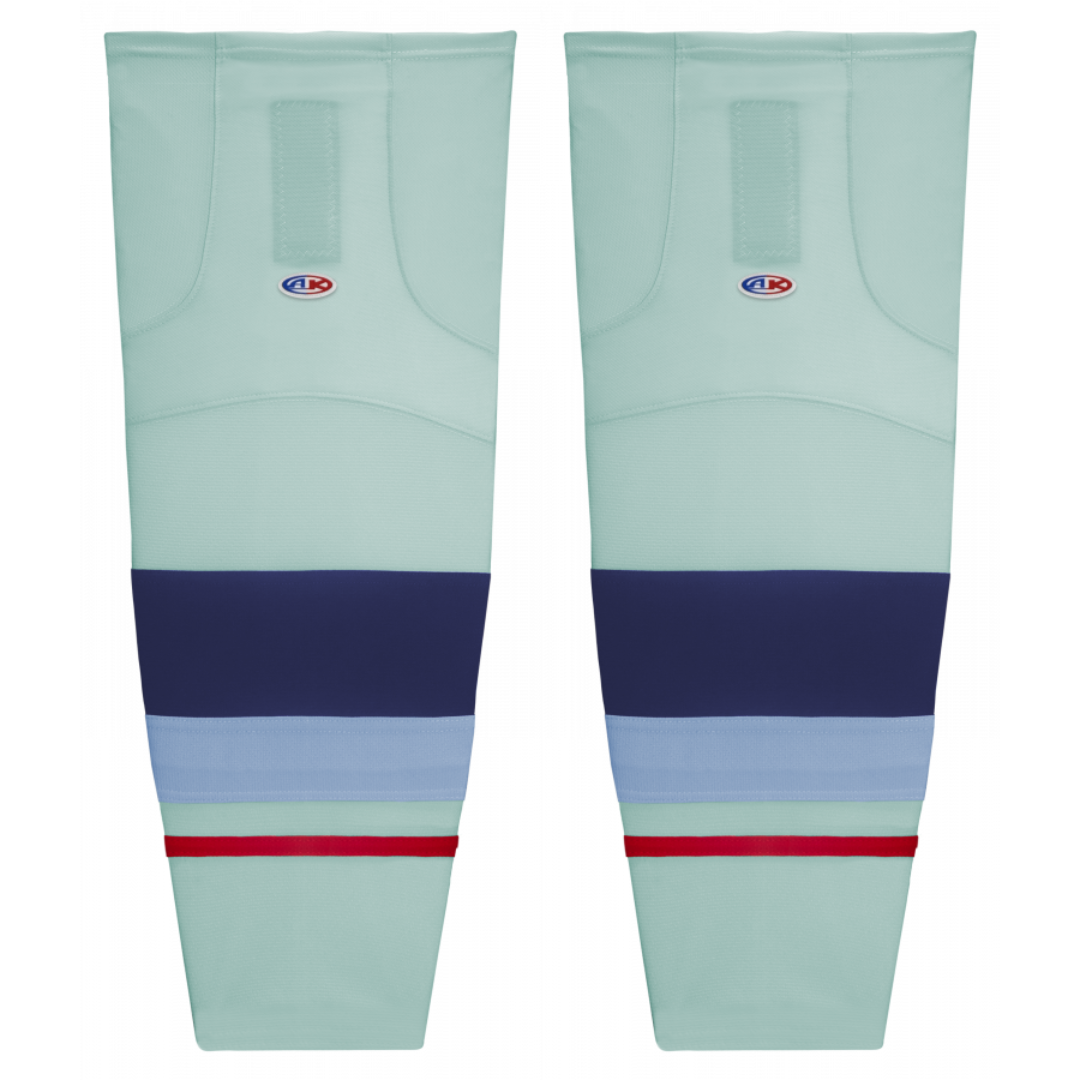 Athletic Knit (AK) HS2100-733 Seattle Kraken Ice Blue Mesh Ice Hockey Socks - PSH Sports