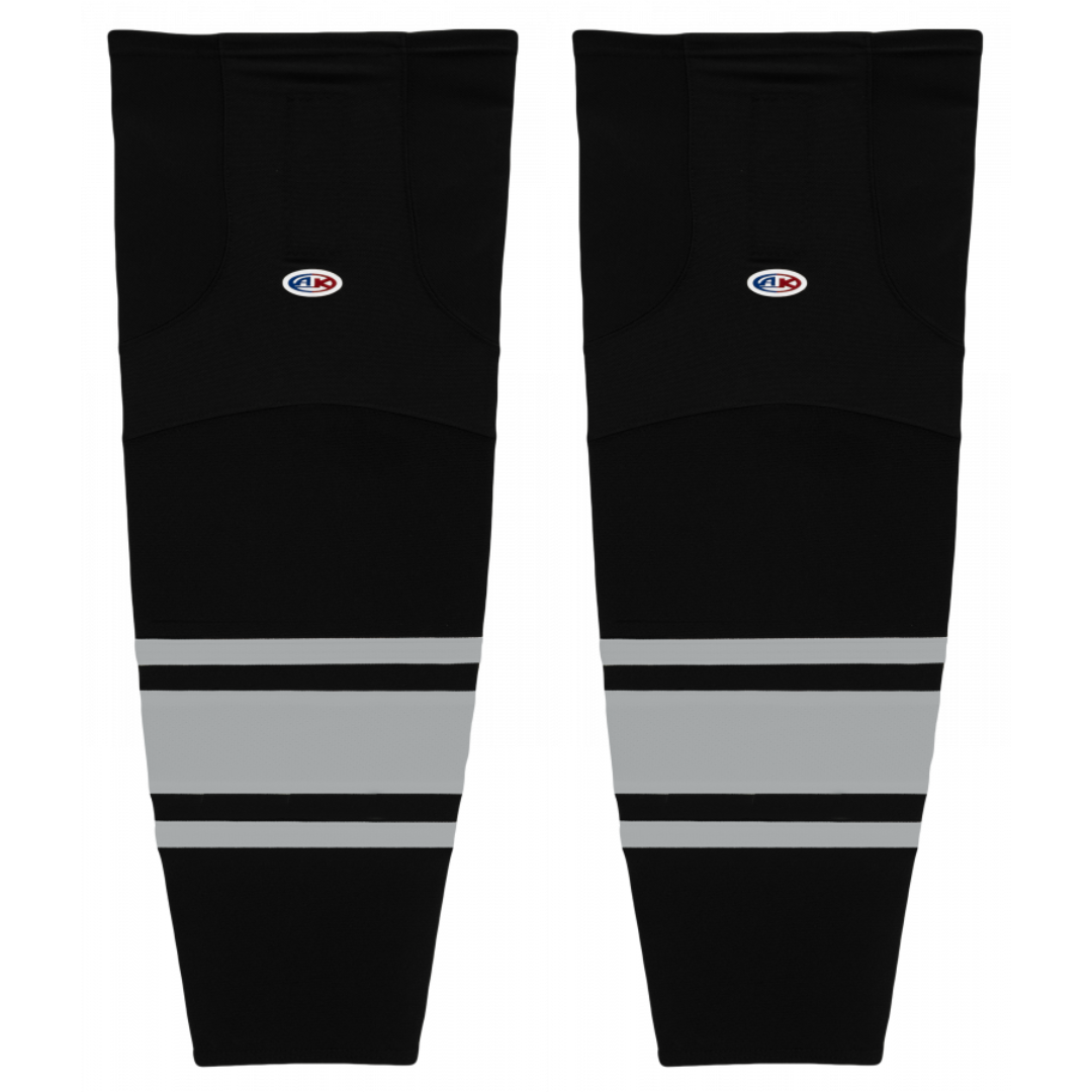 Athletic Knit (AK) HS2100-854 Black/Grey Mesh Ice Hockey Socks - PSH Sports