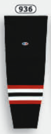 Athletic Knit (AK) HS2100-936 2009 Ottawa Senators Third Black Mesh Ice Hockey Socks - PSH Sports
