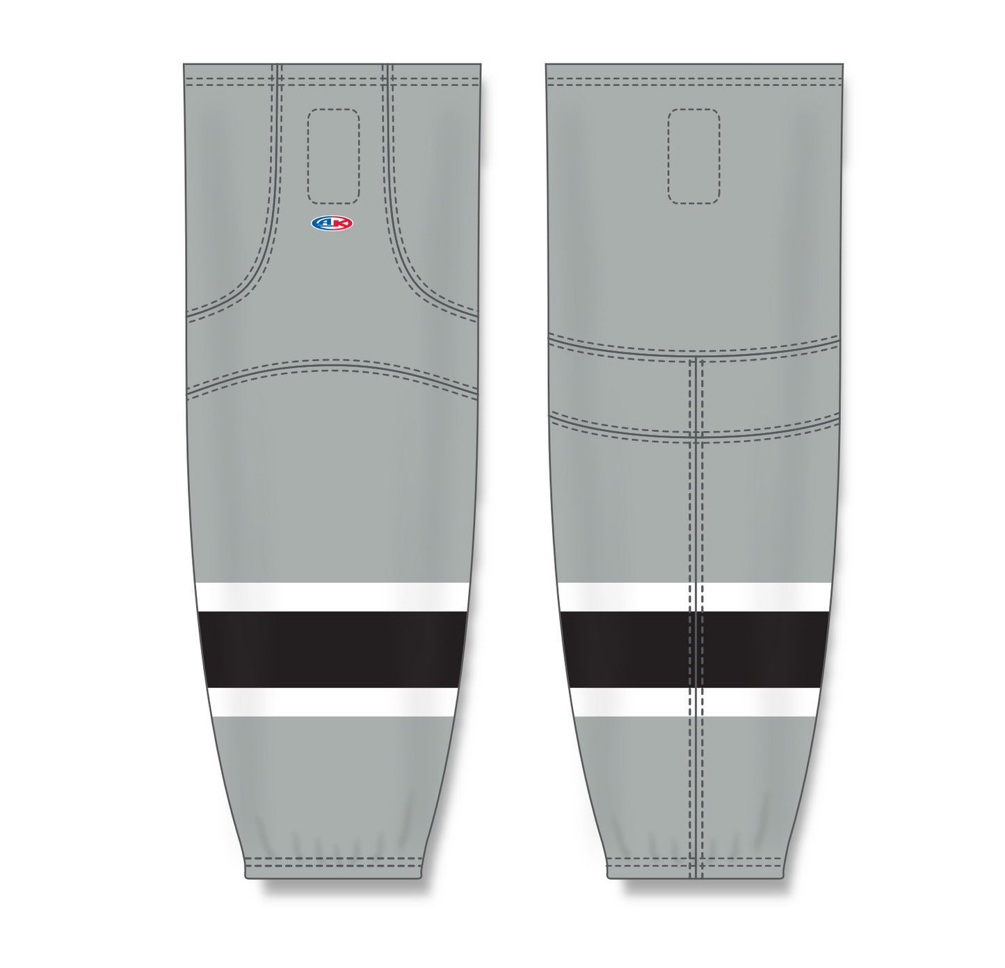 Athletic Knit (AK) HS2100 Los Angeles Kings Stadium Series Grey Mesh Cut & Sew Ice Hockey Socks - PSH Sports