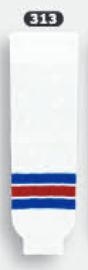 Athletic Knit (AK) HS630-313 Kitchener Rangers White Knit Ice Hockey Socks - PSH Sports