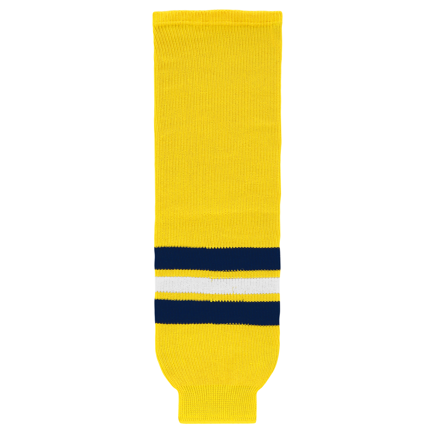 Athletic Knit (AK) HS630-590 2011 University of Michigan Wolverines Maize Knit Ice Hockey Socks - PSH Sports