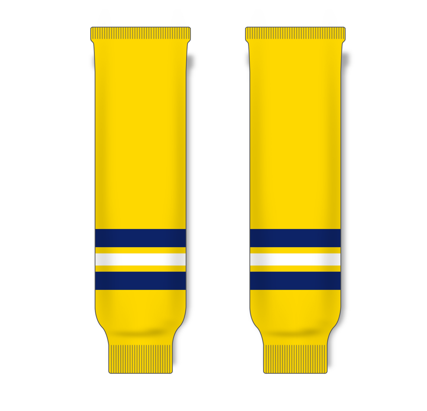 Athletic Knit (AK) HS630 2011 University of Michigan Wolverines Maize Ice Hockey Socks - PSH Sports