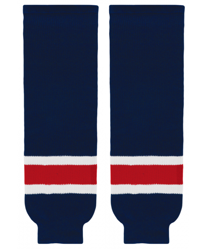 Athletic Knit (AK) HS630-690 Columbus Blue Jackets Navy Knit Ice Hockey Socks - PSH Sports