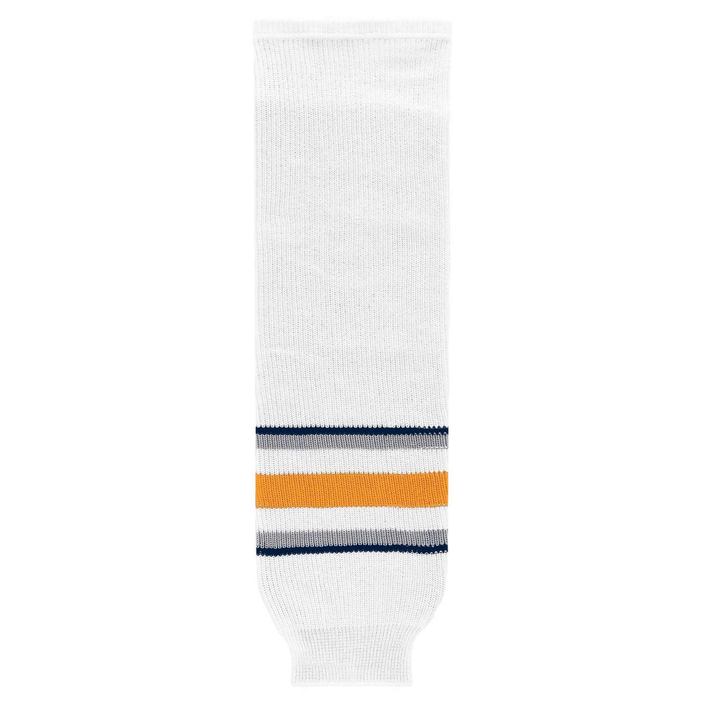 Athletic Knit (AK) HS630-811 2009 Buffalo Sabres Third White Knit Ice Hockey Socks - PSH Sports