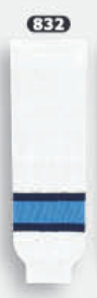 Athletic Knit (AK) HS630-832 2008 Pittsburgh Penguins Third White Ice Hockey Socks - PSH Sports