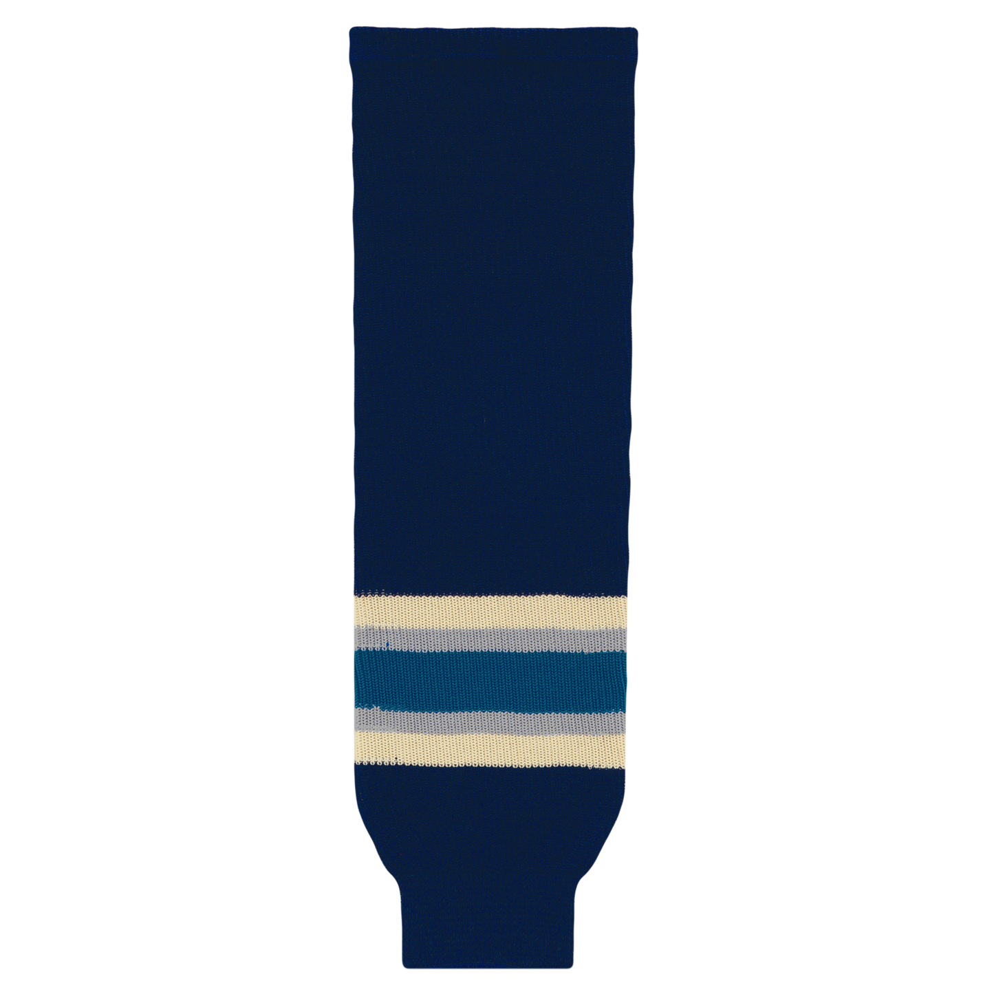 Athletic Knit (AK) HS630-892 2010 Columbus Blue Jackets Third Navy Knit Ice Hockey Socks - PSH Sports