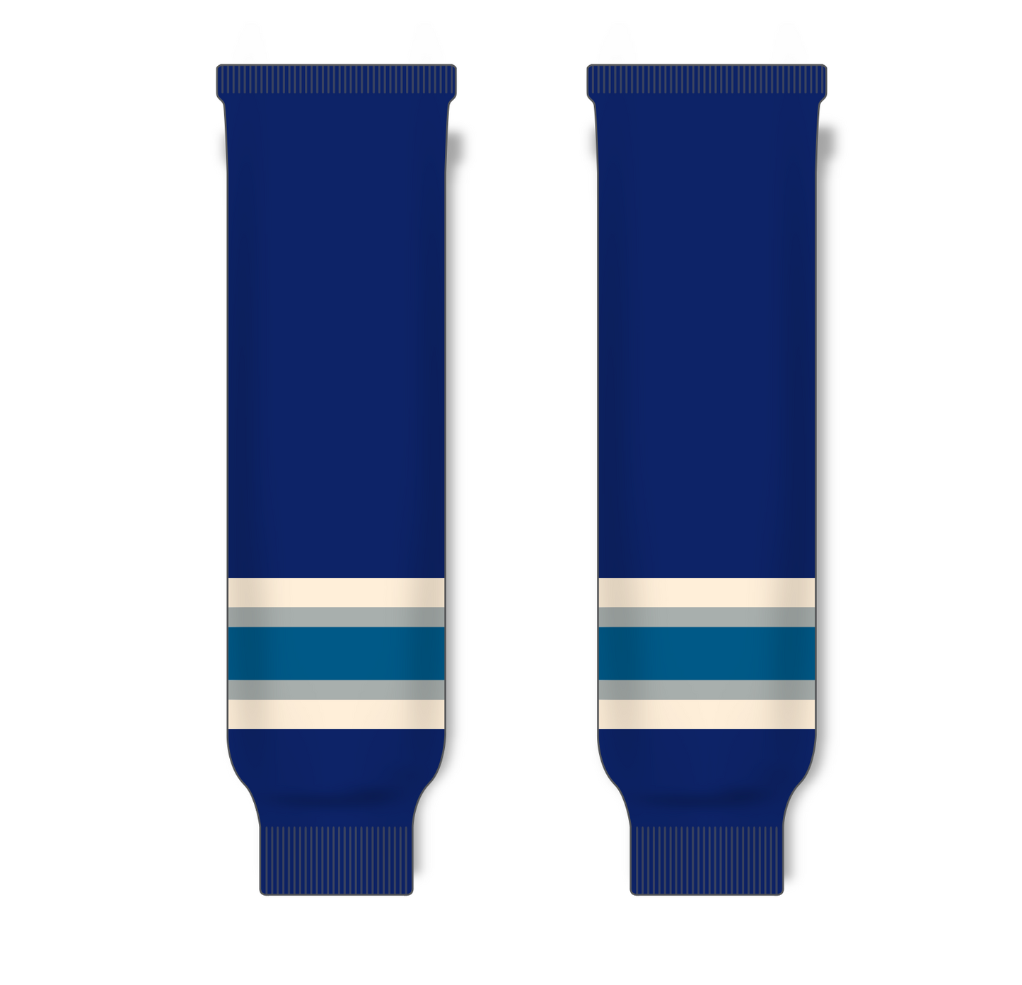 Athletic Knit (AK) HS630 2010 Columbus Blue Jackets Third Navy Ice Hockey Socks - PSH Sports