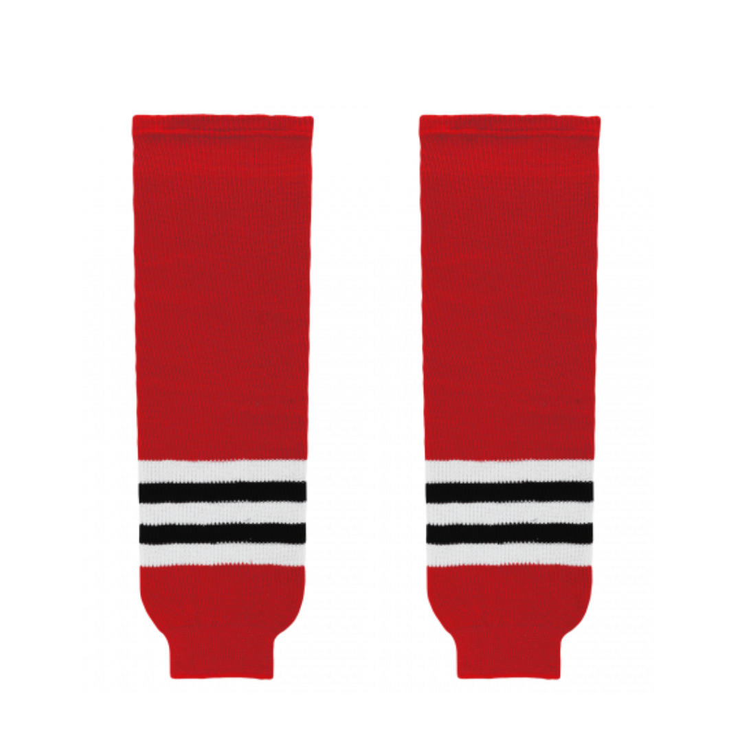 Athletic Knit (AK) HS630-304 Chicago Blackhawks Red Knit Ice Hockey Socks - PSH Sports