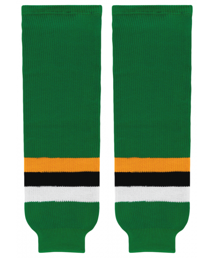 Athletic Knit (AK) HS630-406 Minnesota North Stars Kelly Green with Black Stripe Knit Ice Hockey Socks - PSH Sports