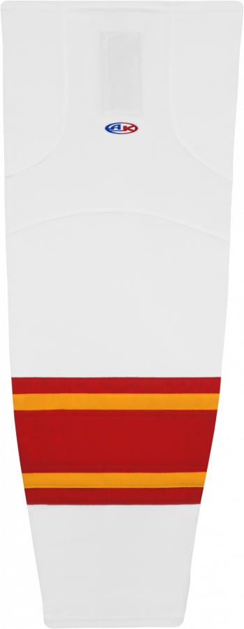 Athletic Knit (AK) HS2100-472 2021 Calgary Flames White Mesh Ice Hockey Socks - PSH Sports
