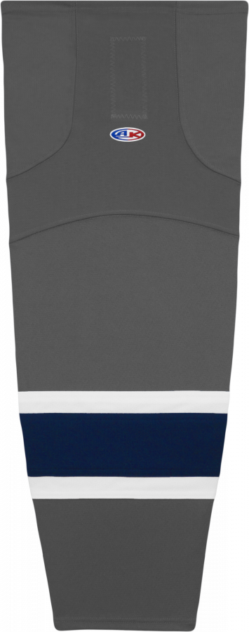 Athletic Knit (AK) HS2100-757 2021 Winnipeg Jets Reverse Retro Charcoal Mesh Ice Hockey Socks - PSH Sports