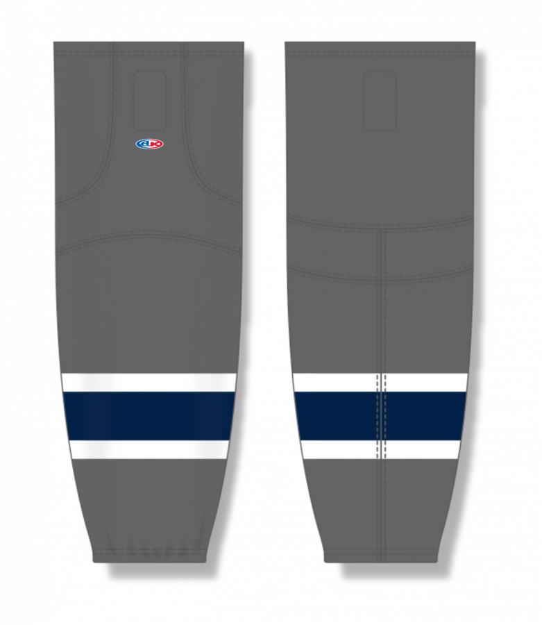 Athletic Knit (AK) HS2100-757 2021 Winnipeg Jets Reverse Retro Charcoal Mesh Ice Hockey Socks - PSH Sports