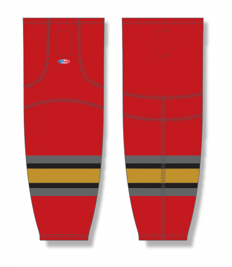 Athletic Knit (AK) HS2100-763 2021 Las Vegas Golden Knights Reverse Retro Red Mesh Ice Hockey Socks - PSH Sports