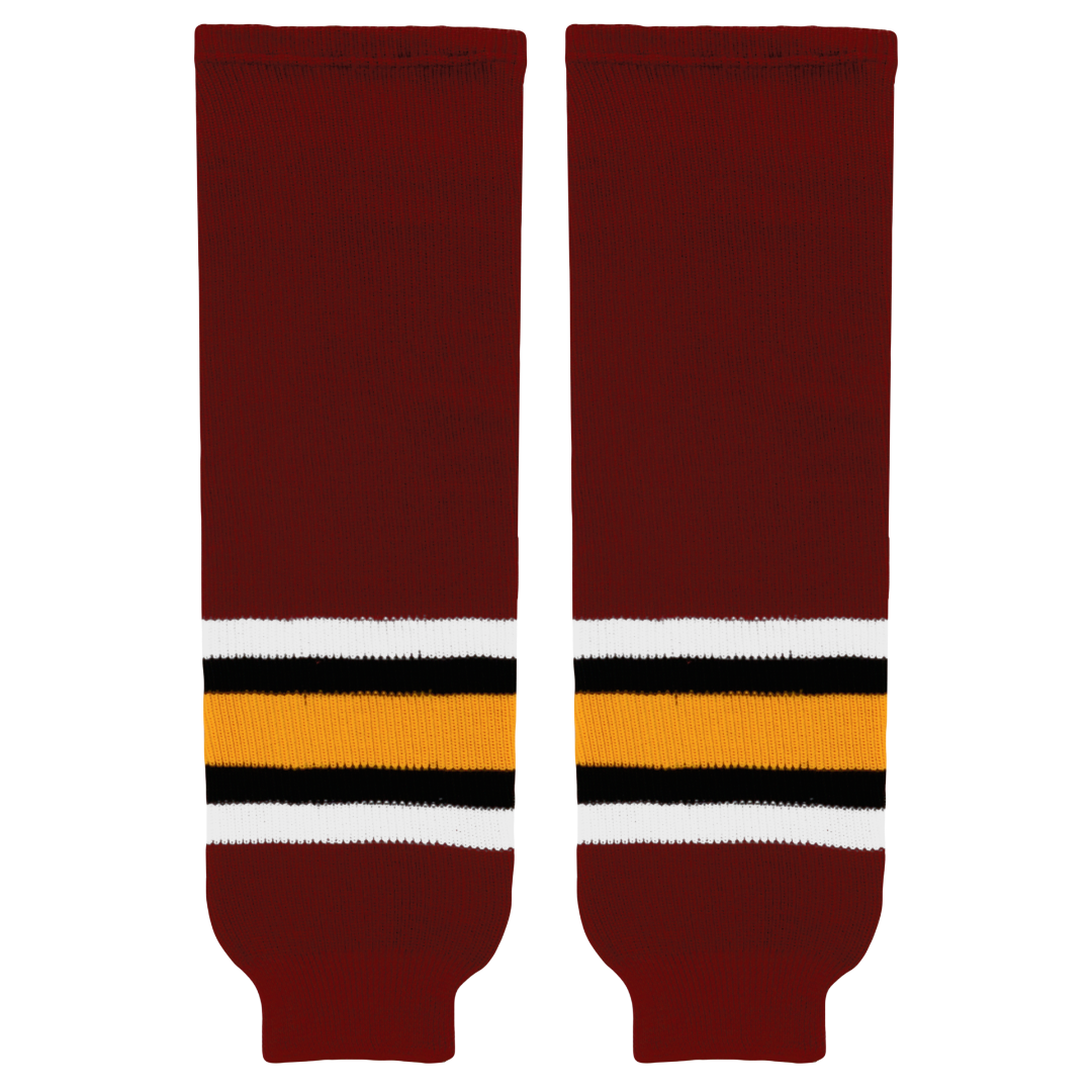Modelline New Chicago Wolves Cardinal Red Knit Ice Hockey Socks - PSH Sports