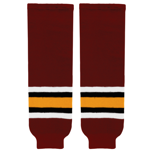 Modelline New Chicago Wolves Cardinal Red Knit Ice Hockey Socks - PSH Sports