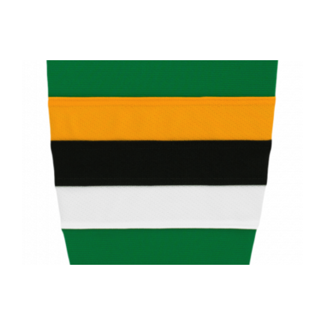 Athletic Knit (AK) HS2100-406 Minnesota North Stars Kelly Green with Black Stripe Mesh Ice Hockey Socks - PSH Sports