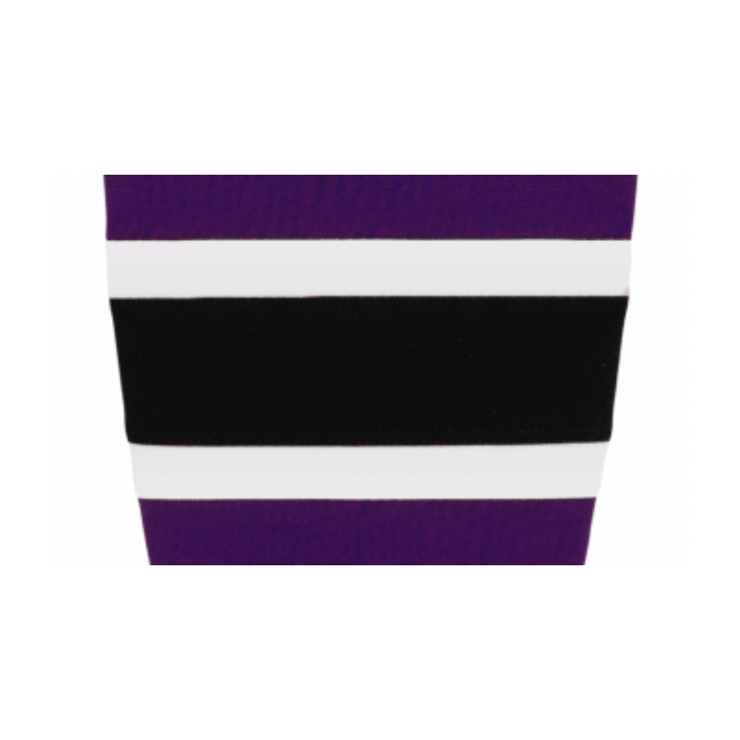 Athletic Knit (AK) HS2100-438 Purple/White/Black Mesh Ice Hockey Socks - PSH Sports