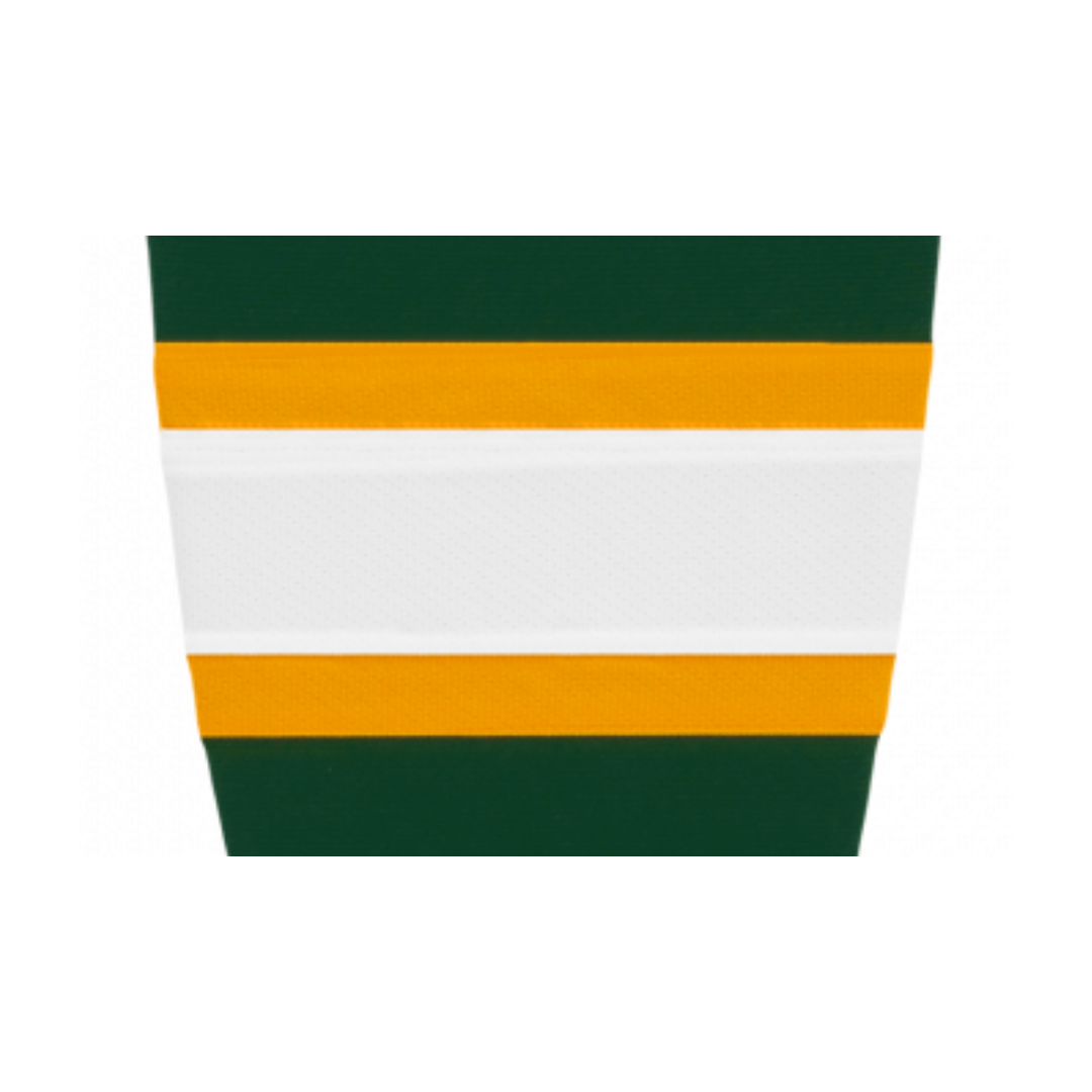 Athletic Knit (AK) HS2100-439 Dark Green/Gold/White Mesh Ice Hockey Socks - PSH Sports